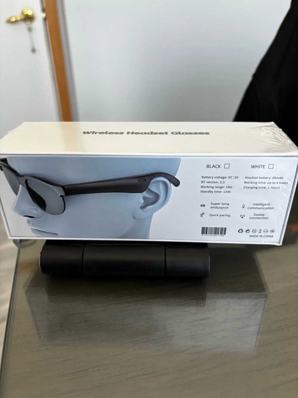 Wireless Headset Glasses - Black